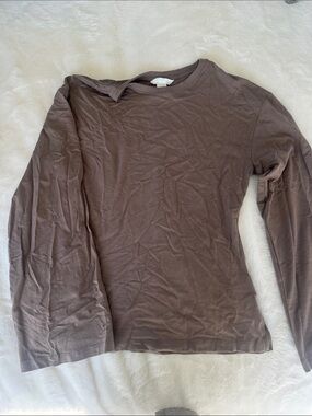 H&M Brown Crewneck Long Sleeve Tee